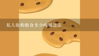 私人收购粮食多少吨属违法